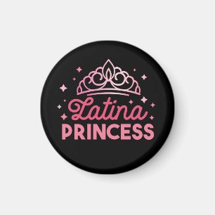Íman Coroa princesa rosa-branca latina