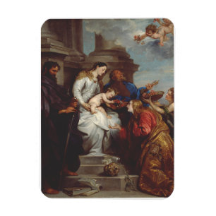 Íman Coroação de Santa Rosália por Anthony van Dyck