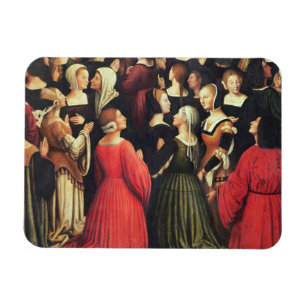 Íman Coroação do Virgin, 1513 (óleo no painel) (det