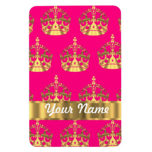 Íman Coroas Dourados no rosa quente