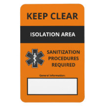 Coronavírus - Magneta de Aviso Pequeno (Covid19)