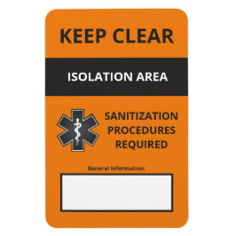 Íman Coronavírus - Magneta de Aviso Pequeno (Covid19)