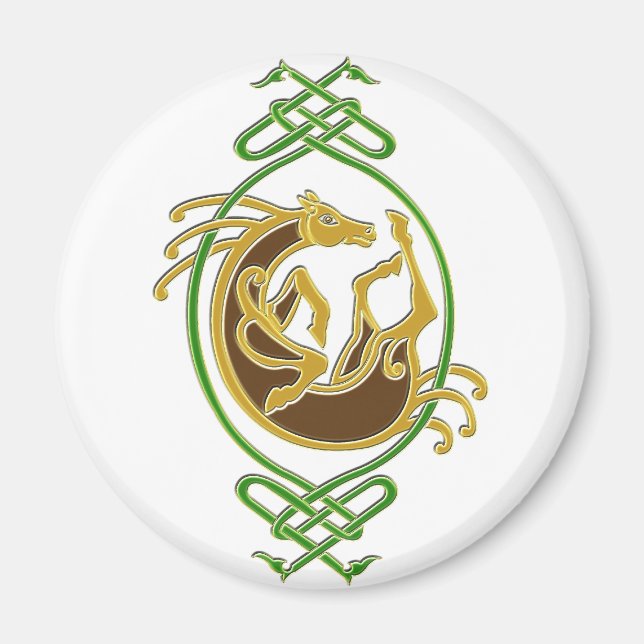 Íman Corpo Celta - Verde e Dourado (Frente)