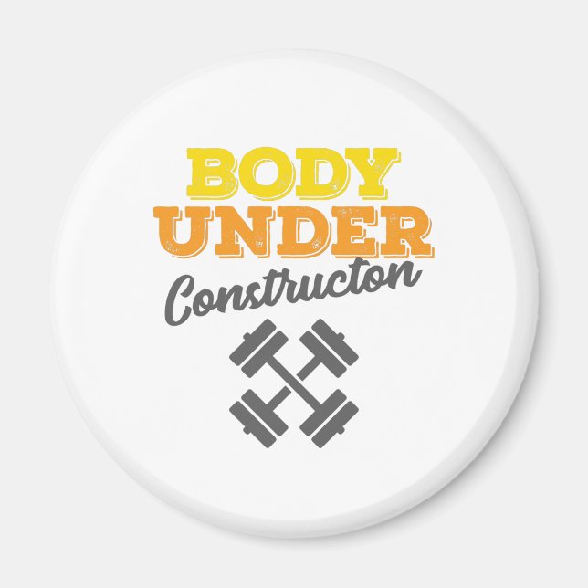 Íman Corpo de Workout Motivativo Em Construção (Frente)