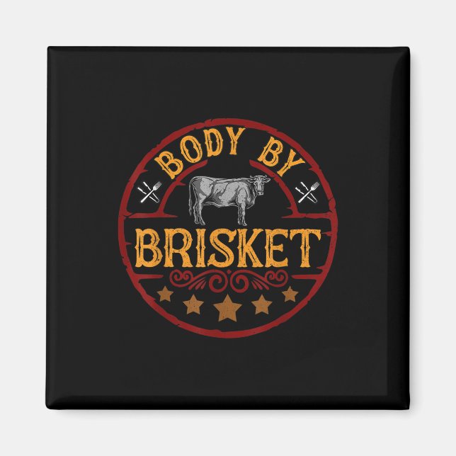 Íman Corpo Engraçado Pelo Brisket Barbeque Churrasco Gr (Frente)