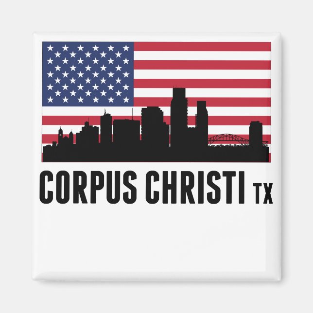 Íman Corpus Christi - Bandeira Americana (Frente)
