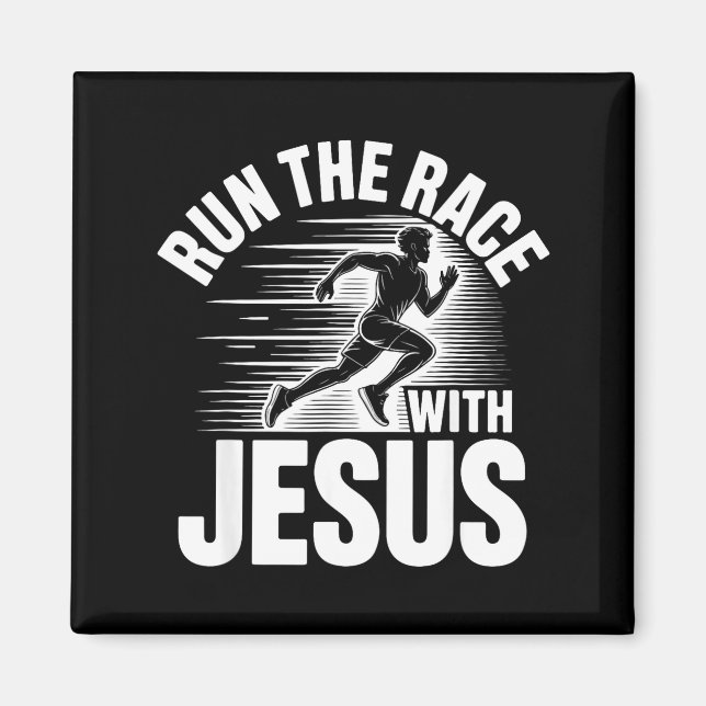 Íman Corra A Corrida Com Jesus Citação Motivacional  (Frente)