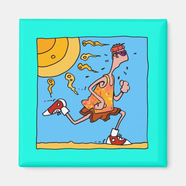 Íman corredor de verão (cara) (Frente)