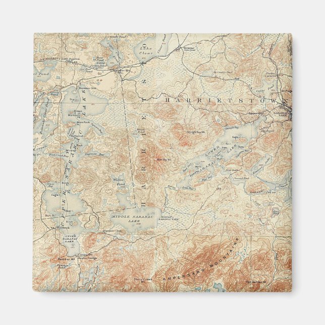 Íman Corrente do lago Saranac (Lagos Inferior, Médio e  (Frente)