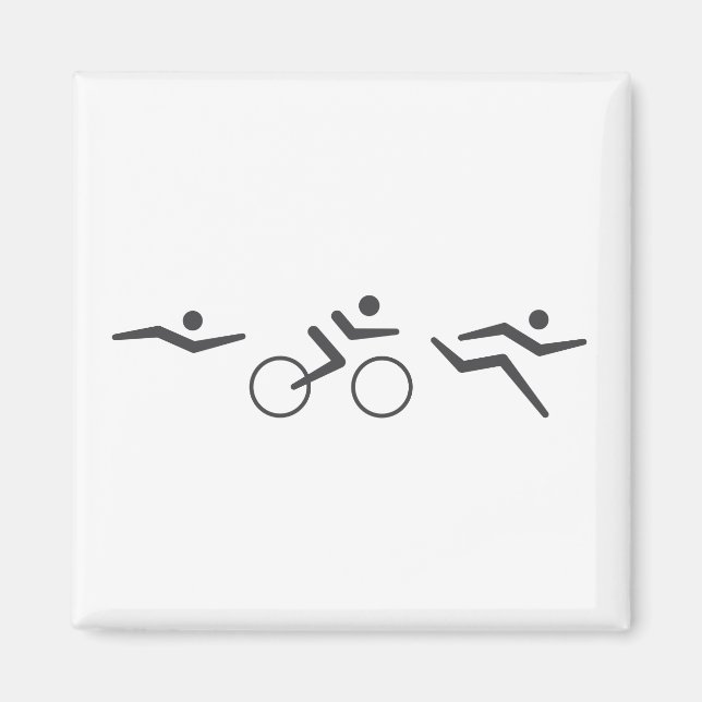 Íman Corrida de bicicleta de natação Triathlon (Frente)
