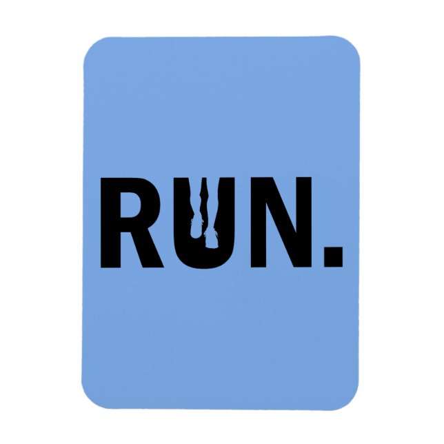 Íman Corrida de Silhouette para a Maratona Runner (Vertical)