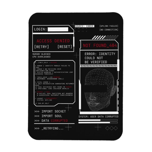 Íman Corrompido - Design de Streetwear Techno-Brutalist (Vertical)