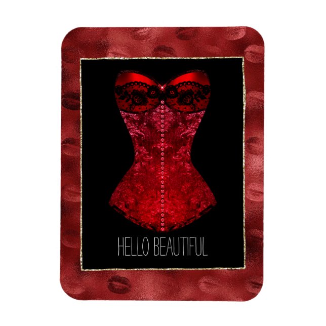 Íman Corset de Lábios Vermelhos (Vertical)