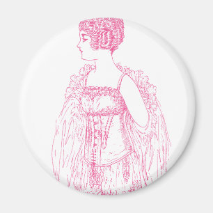 Íman Corset Flapper Vintage Rosa
