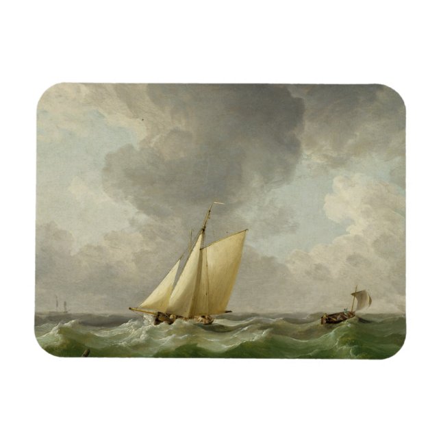 Íman Cortador em uma brisa forte (óleo em cobre) (Horizontal)