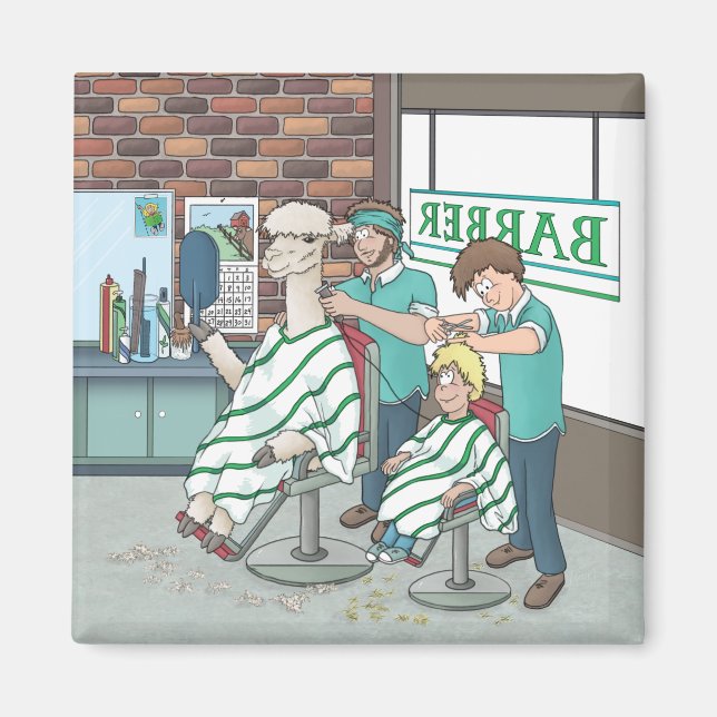 Íman Corte de cabelo Alpaca (Frente)