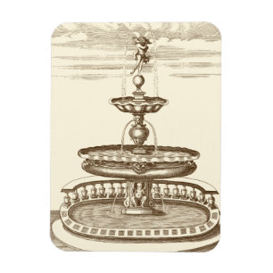 Íman Cortiard Fountain com Cherub Ornamental