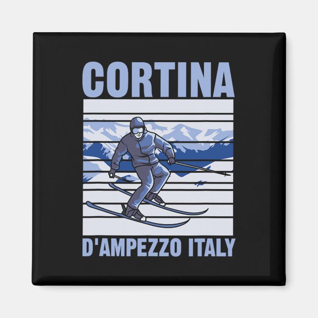 Íman Cortina D'ampezzo Itália Esqui  (Frente)