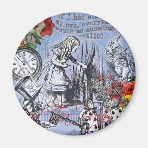 Íman Cortina de nonsense da Alice no país das maravilha