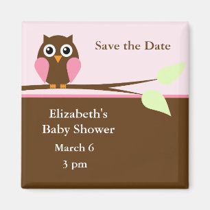 Íman Coruja cor-de-rosa