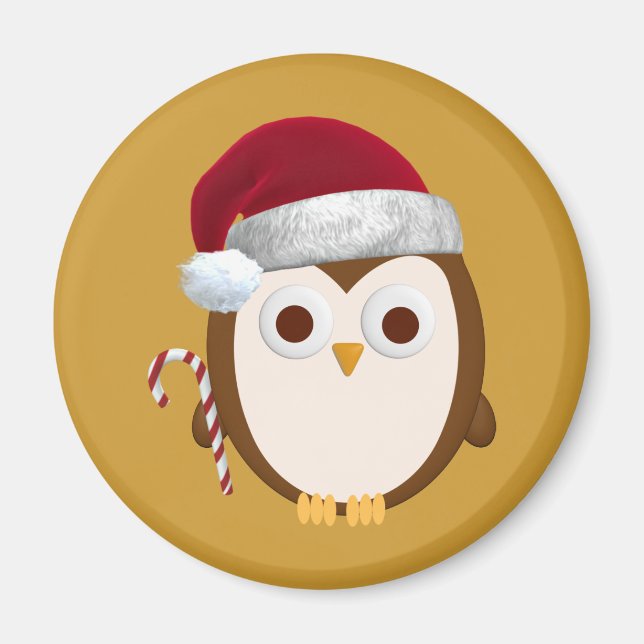 Íman Coruja de Natal (Frente)