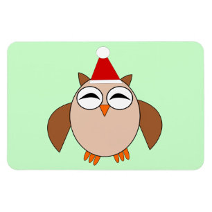 Íman Coruja de Natal Bonita