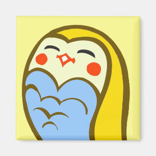 Íman Coruja feliz de Kawaii