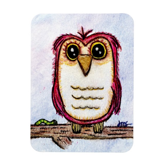 Íman Coruja no Resto (Vertical)