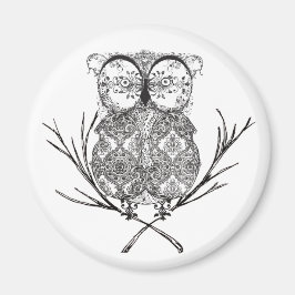 Íman Coruja rico, Preta e Branca