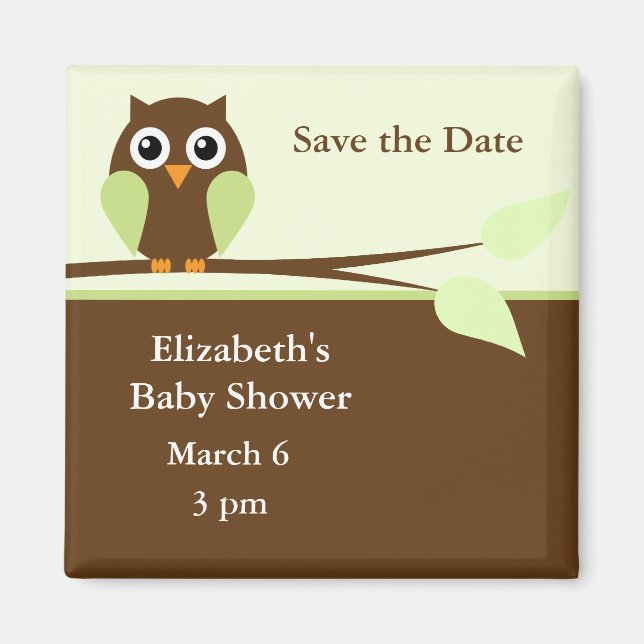 Íman Coruja Verde (Frente)