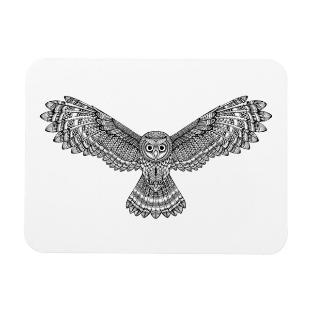 Íman Coruja Voadora Zendoodle (Horizontal)