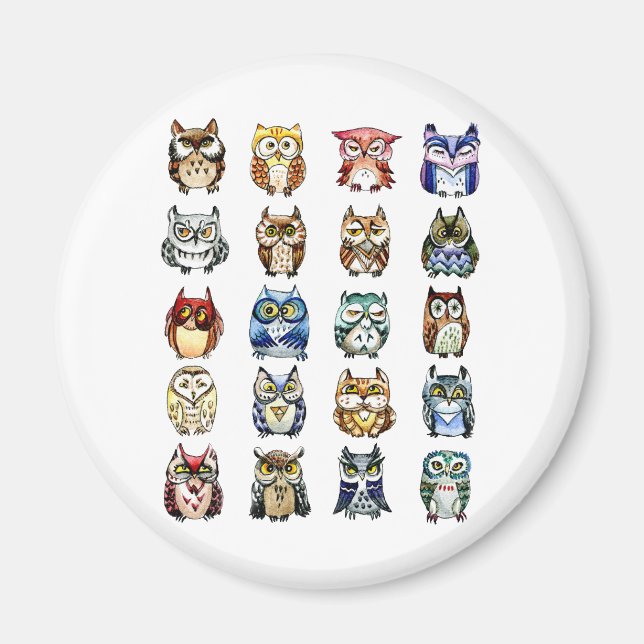 Íman Corujas e Gatos (Frente)