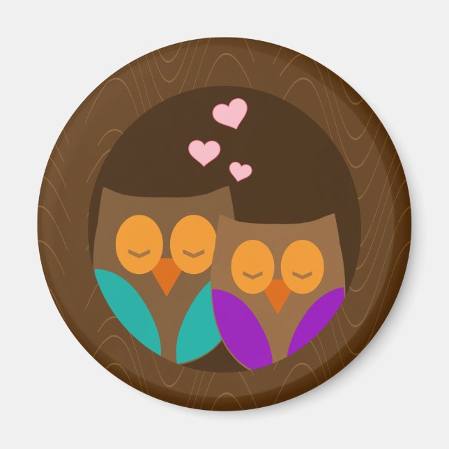 Íman Corujas em um ninho (Frente)