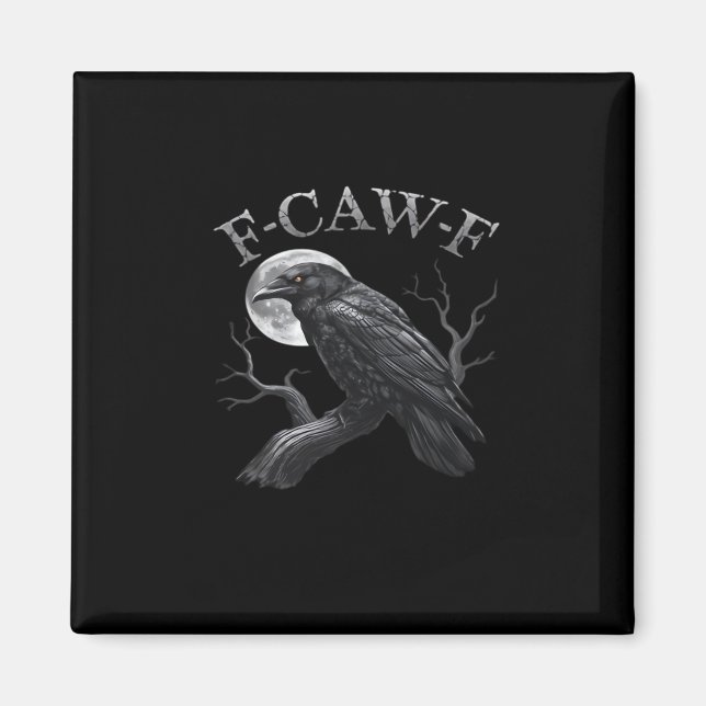 Íman Corvo Divertido F-Caw-F Lua (Frente)