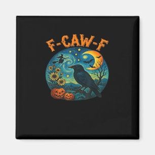 Íman Corvo F-Caw-F Engraçado Xadrez Gótico de Halloween