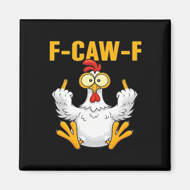 Íman Corvo F-Caw-F Humor Divertido Gótico (Frente)