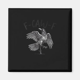 Íman Corvo, F-Caw-F Pássaro Engraçado Gráfico Retro