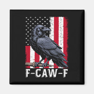 Íman Corvo Preto F-caw-f Passaro Preto Retro Bandeira E
