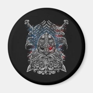 Íman Corvos de Odin e espadas Mitologia Viking EUA band