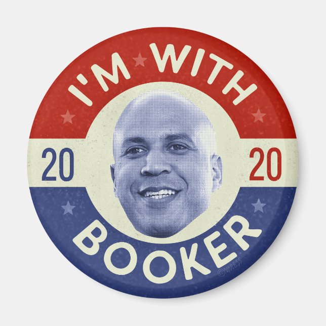 Íman Cory Booker Presidente 2020 Democrat Photo Retro (Frente)