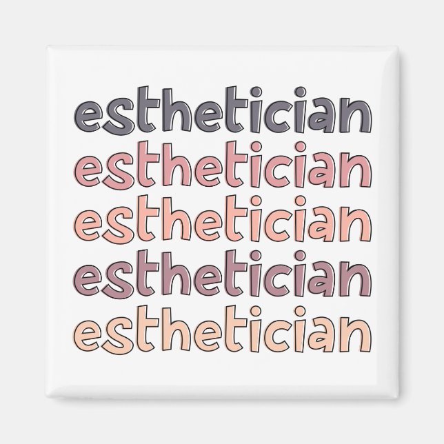 Íman Cosmetólogo esteticista Beauticista Cute (Frente)