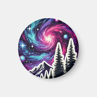 Íman Cosmic Forest: Galaxy Meets Nature