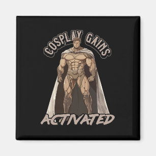 Íman Cosplay Gains Ativado Engraçado Gym Cosplay Design