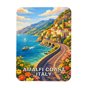 Íman Costa Amalfitana Itália Riviera Viagem Vintage