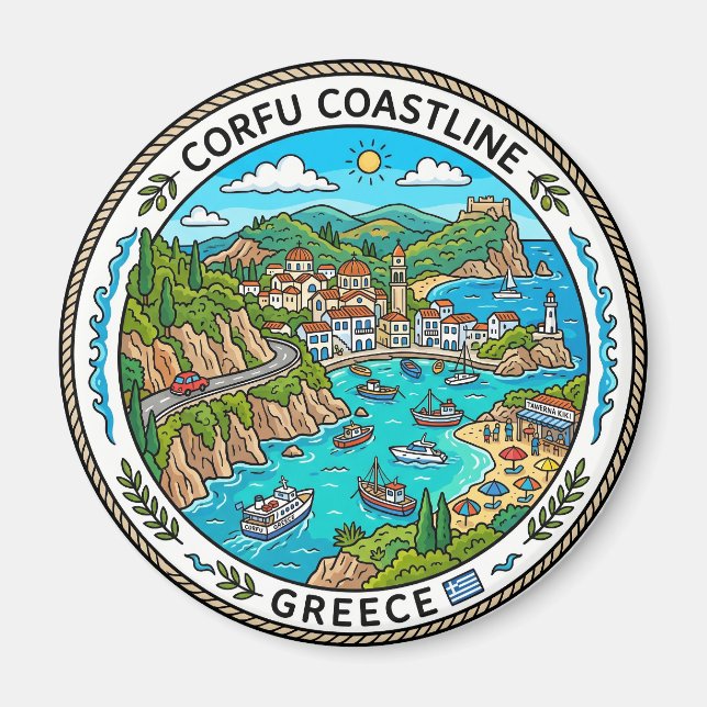 Íman Costa de Corfu Grécia (Frente)