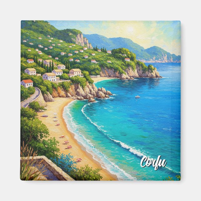 Íman Costa de Corfu Grécia Viagem (Frente)