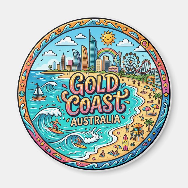 Íman Costa de Ouro Austrália (Frente)