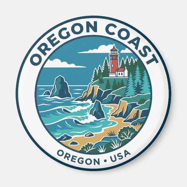 Íman Costa do Oregon EUA (Frente)