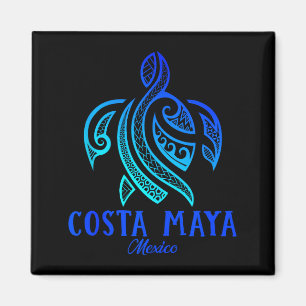 Íman Costa Maya México Tartaruga Marinha Tie Dye Hibisc