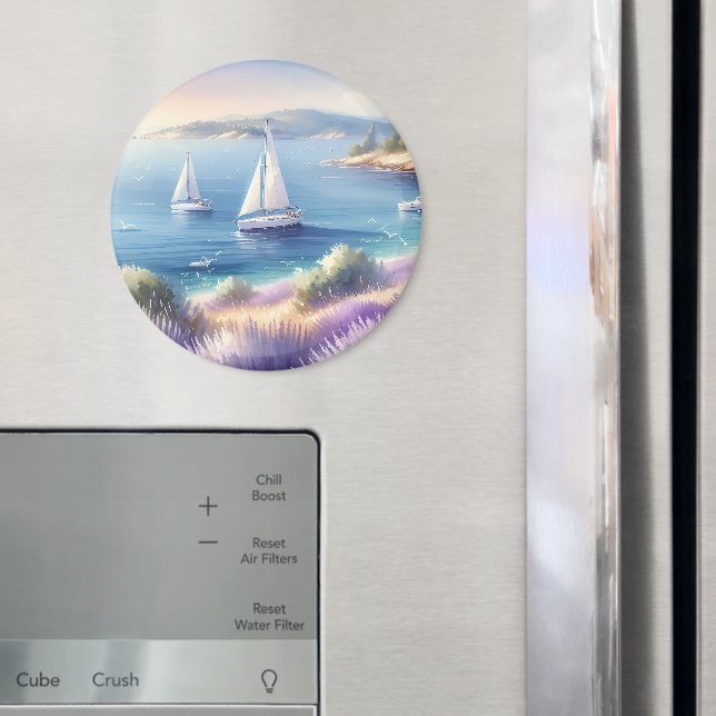 Íman Costa Mediterrânea de Lavanda com Velas (In Situ (Fridge))